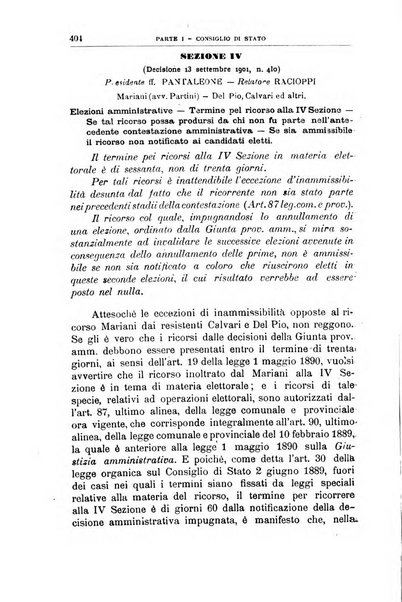 La giustizia amministrativa raccolta di decisioni e pareri del Consiglio di Stato, decisioni della Corte dei conti, sentenze della Cassazione di Roma, e decisioni delle Giunte provinciali amministrative