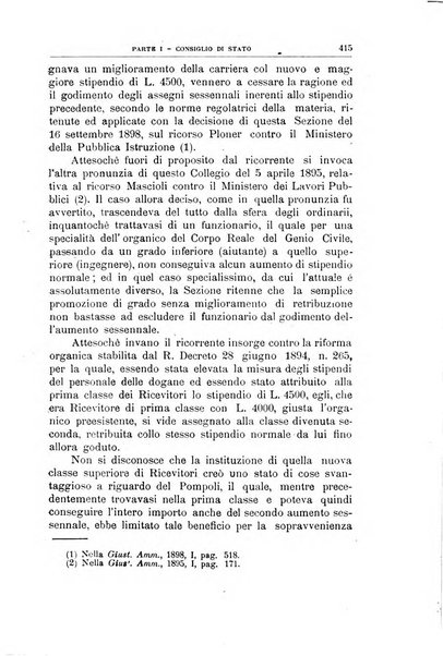 La giustizia amministrativa raccolta di decisioni e pareri del Consiglio di Stato, decisioni della Corte dei conti, sentenze della Cassazione di Roma, e decisioni delle Giunte provinciali amministrative