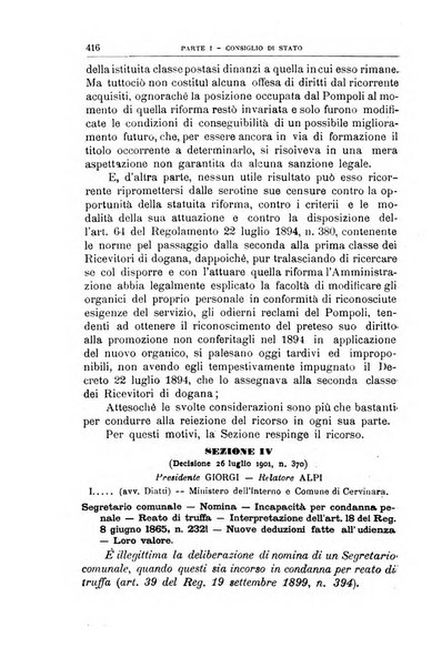 La giustizia amministrativa raccolta di decisioni e pareri del Consiglio di Stato, decisioni della Corte dei conti, sentenze della Cassazione di Roma, e decisioni delle Giunte provinciali amministrative