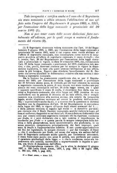 La giustizia amministrativa raccolta di decisioni e pareri del Consiglio di Stato, decisioni della Corte dei conti, sentenze della Cassazione di Roma, e decisioni delle Giunte provinciali amministrative