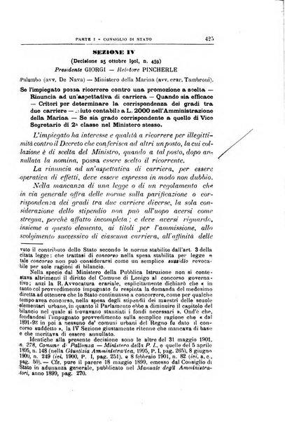 La giustizia amministrativa raccolta di decisioni e pareri del Consiglio di Stato, decisioni della Corte dei conti, sentenze della Cassazione di Roma, e decisioni delle Giunte provinciali amministrative