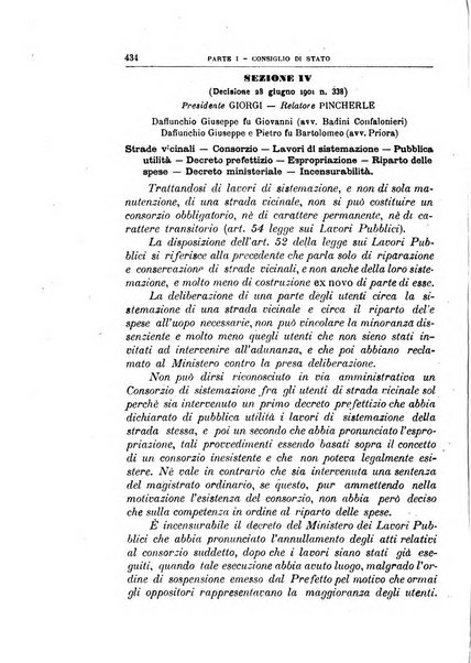 La giustizia amministrativa raccolta di decisioni e pareri del Consiglio di Stato, decisioni della Corte dei conti, sentenze della Cassazione di Roma, e decisioni delle Giunte provinciali amministrative