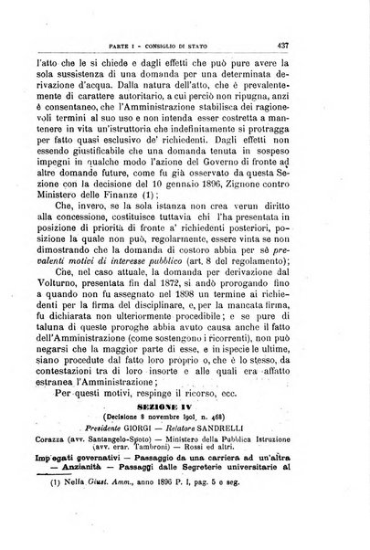 La giustizia amministrativa raccolta di decisioni e pareri del Consiglio di Stato, decisioni della Corte dei conti, sentenze della Cassazione di Roma, e decisioni delle Giunte provinciali amministrative