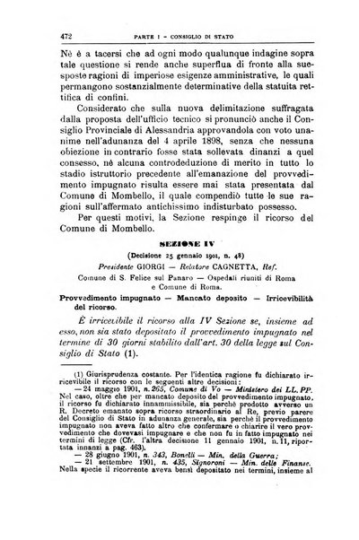 La giustizia amministrativa raccolta di decisioni e pareri del Consiglio di Stato, decisioni della Corte dei conti, sentenze della Cassazione di Roma, e decisioni delle Giunte provinciali amministrative