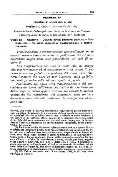 La giustizia amministrativa raccolta di decisioni e pareri del Consiglio di Stato, decisioni della Corte dei conti, sentenze della Cassazione di Roma, e decisioni delle Giunte provinciali amministrative