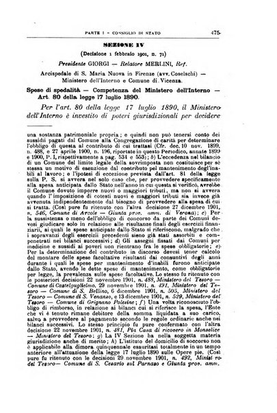 La giustizia amministrativa raccolta di decisioni e pareri del Consiglio di Stato, decisioni della Corte dei conti, sentenze della Cassazione di Roma, e decisioni delle Giunte provinciali amministrative