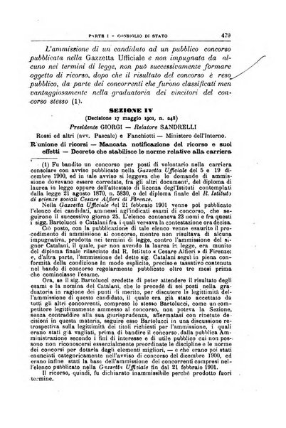 La giustizia amministrativa raccolta di decisioni e pareri del Consiglio di Stato, decisioni della Corte dei conti, sentenze della Cassazione di Roma, e decisioni delle Giunte provinciali amministrative