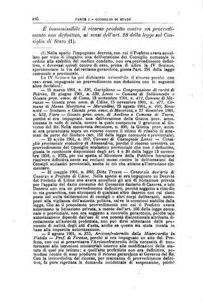 La giustizia amministrativa raccolta di decisioni e pareri del Consiglio di Stato, decisioni della Corte dei conti, sentenze della Cassazione di Roma, e decisioni delle Giunte provinciali amministrative