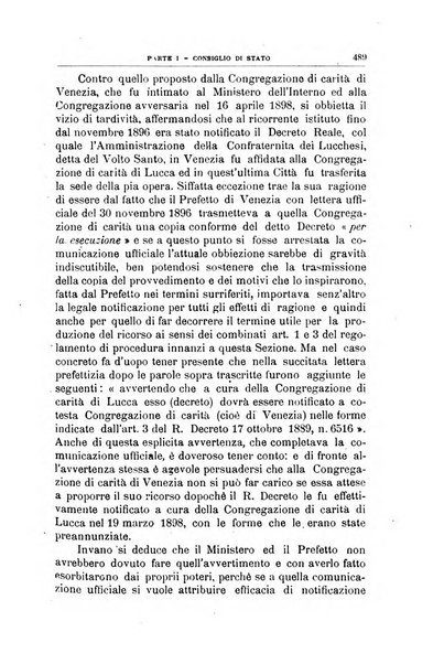 La giustizia amministrativa raccolta di decisioni e pareri del Consiglio di Stato, decisioni della Corte dei conti, sentenze della Cassazione di Roma, e decisioni delle Giunte provinciali amministrative