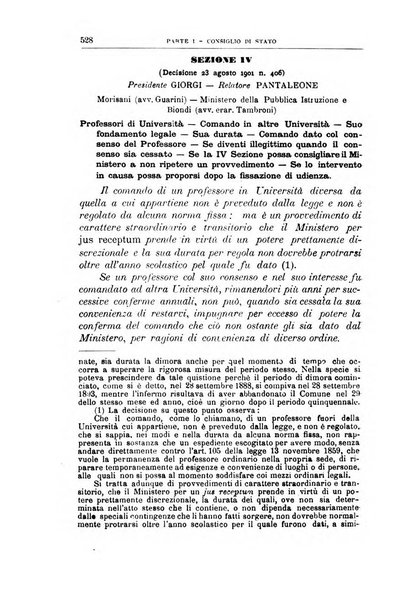 La giustizia amministrativa raccolta di decisioni e pareri del Consiglio di Stato, decisioni della Corte dei conti, sentenze della Cassazione di Roma, e decisioni delle Giunte provinciali amministrative