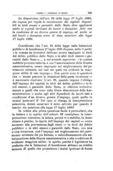 La giustizia amministrativa raccolta di decisioni e pareri del Consiglio di Stato, decisioni della Corte dei conti, sentenze della Cassazione di Roma, e decisioni delle Giunte provinciali amministrative