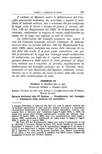 La giustizia amministrativa raccolta di decisioni e pareri del Consiglio di Stato, decisioni della Corte dei conti, sentenze della Cassazione di Roma, e decisioni delle Giunte provinciali amministrative