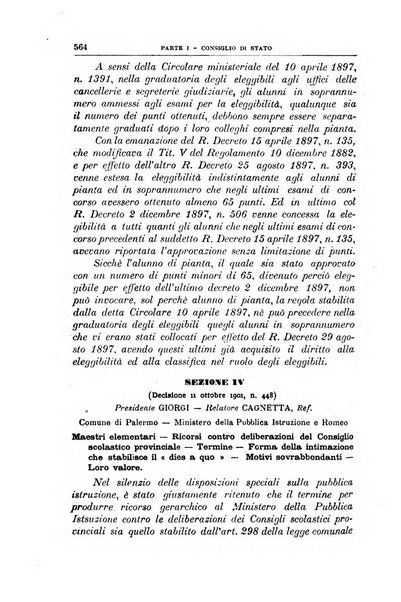 La giustizia amministrativa raccolta di decisioni e pareri del Consiglio di Stato, decisioni della Corte dei conti, sentenze della Cassazione di Roma, e decisioni delle Giunte provinciali amministrative