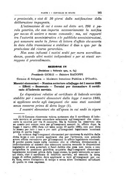 La giustizia amministrativa raccolta di decisioni e pareri del Consiglio di Stato, decisioni della Corte dei conti, sentenze della Cassazione di Roma, e decisioni delle Giunte provinciali amministrative