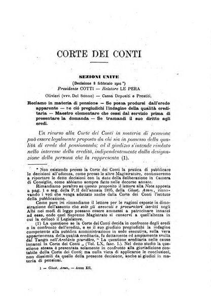 La giustizia amministrativa raccolta di decisioni e pareri del Consiglio di Stato, decisioni della Corte dei conti, sentenze della Cassazione di Roma, e decisioni delle Giunte provinciali amministrative