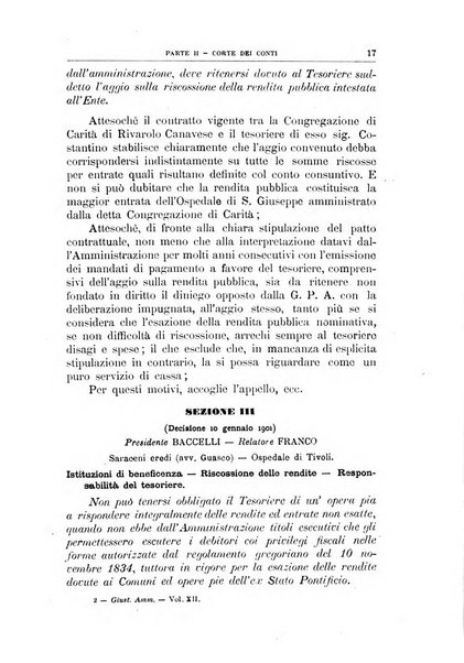 La giustizia amministrativa raccolta di decisioni e pareri del Consiglio di Stato, decisioni della Corte dei conti, sentenze della Cassazione di Roma, e decisioni delle Giunte provinciali amministrative