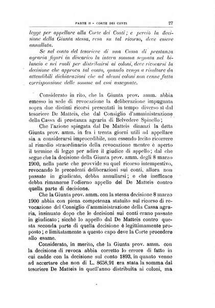 La giustizia amministrativa raccolta di decisioni e pareri del Consiglio di Stato, decisioni della Corte dei conti, sentenze della Cassazione di Roma, e decisioni delle Giunte provinciali amministrative