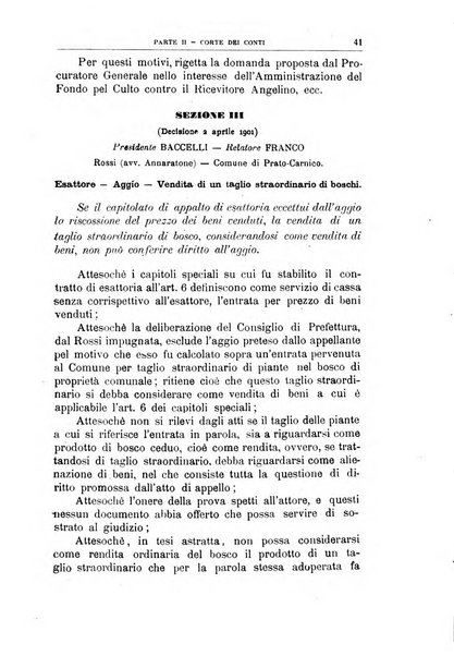 La giustizia amministrativa raccolta di decisioni e pareri del Consiglio di Stato, decisioni della Corte dei conti, sentenze della Cassazione di Roma, e decisioni delle Giunte provinciali amministrative