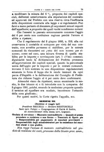 La giustizia amministrativa raccolta di decisioni e pareri del Consiglio di Stato, decisioni della Corte dei conti, sentenze della Cassazione di Roma, e decisioni delle Giunte provinciali amministrative