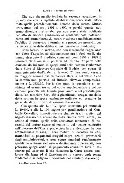 La giustizia amministrativa raccolta di decisioni e pareri del Consiglio di Stato, decisioni della Corte dei conti, sentenze della Cassazione di Roma, e decisioni delle Giunte provinciali amministrative