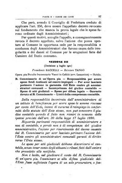 La giustizia amministrativa raccolta di decisioni e pareri del Consiglio di Stato, decisioni della Corte dei conti, sentenze della Cassazione di Roma, e decisioni delle Giunte provinciali amministrative