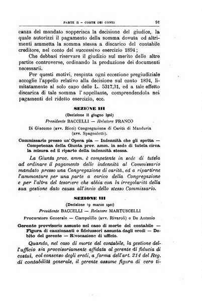 La giustizia amministrativa raccolta di decisioni e pareri del Consiglio di Stato, decisioni della Corte dei conti, sentenze della Cassazione di Roma, e decisioni delle Giunte provinciali amministrative