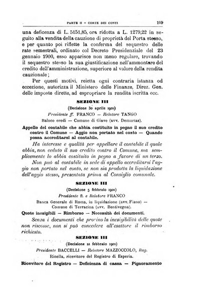 La giustizia amministrativa raccolta di decisioni e pareri del Consiglio di Stato, decisioni della Corte dei conti, sentenze della Cassazione di Roma, e decisioni delle Giunte provinciali amministrative