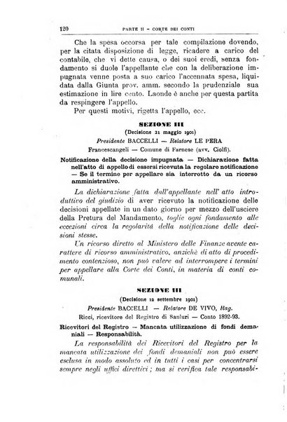 La giustizia amministrativa raccolta di decisioni e pareri del Consiglio di Stato, decisioni della Corte dei conti, sentenze della Cassazione di Roma, e decisioni delle Giunte provinciali amministrative