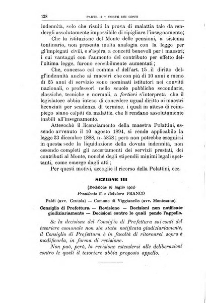 La giustizia amministrativa raccolta di decisioni e pareri del Consiglio di Stato, decisioni della Corte dei conti, sentenze della Cassazione di Roma, e decisioni delle Giunte provinciali amministrative