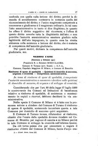 La giustizia amministrativa raccolta di decisioni e pareri del Consiglio di Stato, decisioni della Corte dei conti, sentenze della Cassazione di Roma, e decisioni delle Giunte provinciali amministrative