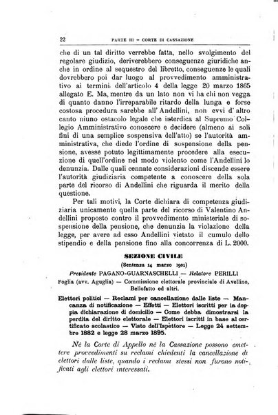 La giustizia amministrativa raccolta di decisioni e pareri del Consiglio di Stato, decisioni della Corte dei conti, sentenze della Cassazione di Roma, e decisioni delle Giunte provinciali amministrative