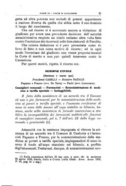 La giustizia amministrativa raccolta di decisioni e pareri del Consiglio di Stato, decisioni della Corte dei conti, sentenze della Cassazione di Roma, e decisioni delle Giunte provinciali amministrative