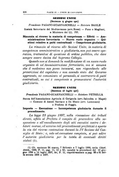 La giustizia amministrativa raccolta di decisioni e pareri del Consiglio di Stato, decisioni della Corte dei conti, sentenze della Cassazione di Roma, e decisioni delle Giunte provinciali amministrative