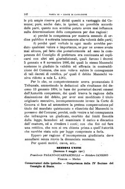 La giustizia amministrativa raccolta di decisioni e pareri del Consiglio di Stato, decisioni della Corte dei conti, sentenze della Cassazione di Roma, e decisioni delle Giunte provinciali amministrative