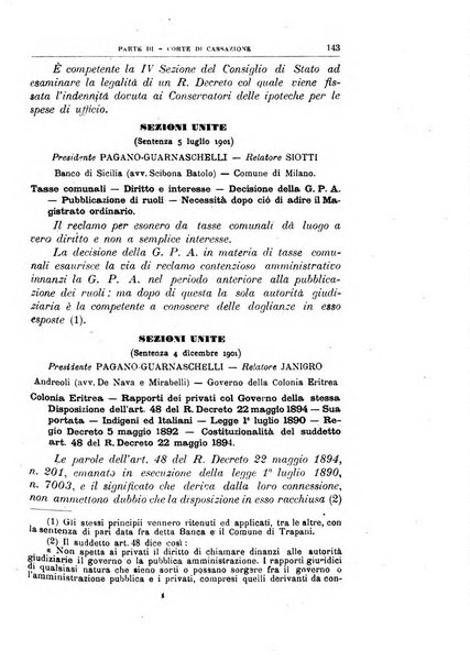 La giustizia amministrativa raccolta di decisioni e pareri del Consiglio di Stato, decisioni della Corte dei conti, sentenze della Cassazione di Roma, e decisioni delle Giunte provinciali amministrative