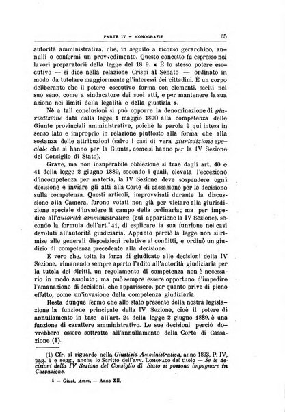 La giustizia amministrativa raccolta di decisioni e pareri del Consiglio di Stato, decisioni della Corte dei conti, sentenze della Cassazione di Roma, e decisioni delle Giunte provinciali amministrative