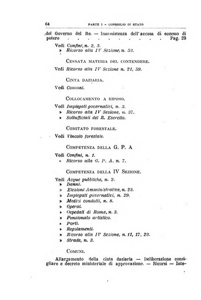 La giustizia amministrativa raccolta di decisioni e pareri del Consiglio di Stato, decisioni della Corte dei conti, sentenze della Cassazione di Roma, e decisioni delle Giunte provinciali amministrative