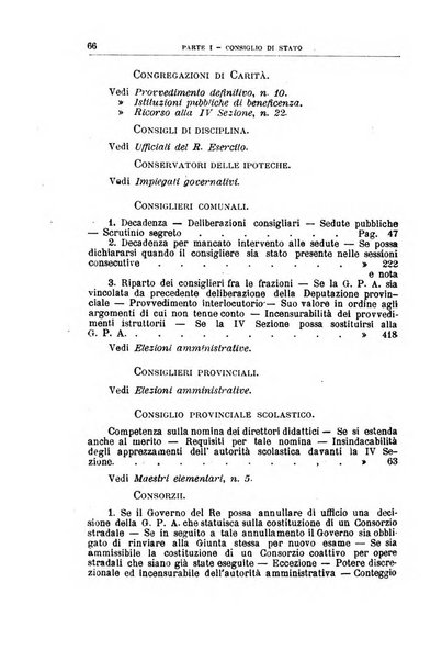 La giustizia amministrativa raccolta di decisioni e pareri del Consiglio di Stato, decisioni della Corte dei conti, sentenze della Cassazione di Roma, e decisioni delle Giunte provinciali amministrative