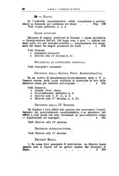 La giustizia amministrativa raccolta di decisioni e pareri del Consiglio di Stato, decisioni della Corte dei conti, sentenze della Cassazione di Roma, e decisioni delle Giunte provinciali amministrative