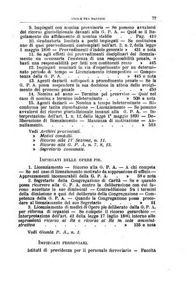 La giustizia amministrativa raccolta di decisioni e pareri del Consiglio di Stato, decisioni della Corte dei conti, sentenze della Cassazione di Roma, e decisioni delle Giunte provinciali amministrative