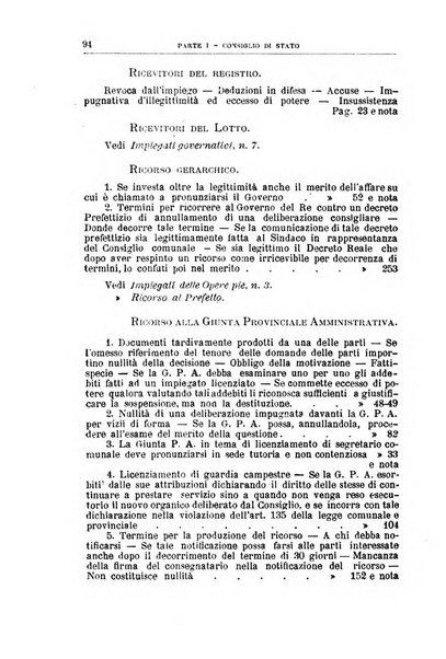 La giustizia amministrativa raccolta di decisioni e pareri del Consiglio di Stato, decisioni della Corte dei conti, sentenze della Cassazione di Roma, e decisioni delle Giunte provinciali amministrative