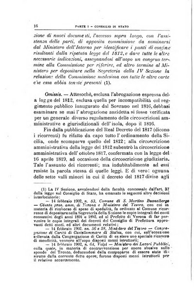 La giustizia amministrativa raccolta di decisioni e pareri del Consiglio di Stato, decisioni della Corte dei conti, sentenze della Cassazione di Roma, e decisioni delle Giunte provinciali amministrative