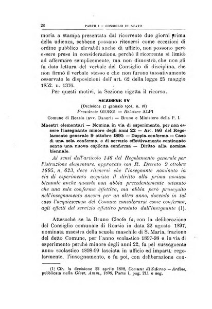 La giustizia amministrativa raccolta di decisioni e pareri del Consiglio di Stato, decisioni della Corte dei conti, sentenze della Cassazione di Roma, e decisioni delle Giunte provinciali amministrative