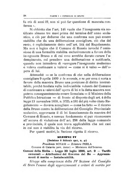 La giustizia amministrativa raccolta di decisioni e pareri del Consiglio di Stato, decisioni della Corte dei conti, sentenze della Cassazione di Roma, e decisioni delle Giunte provinciali amministrative