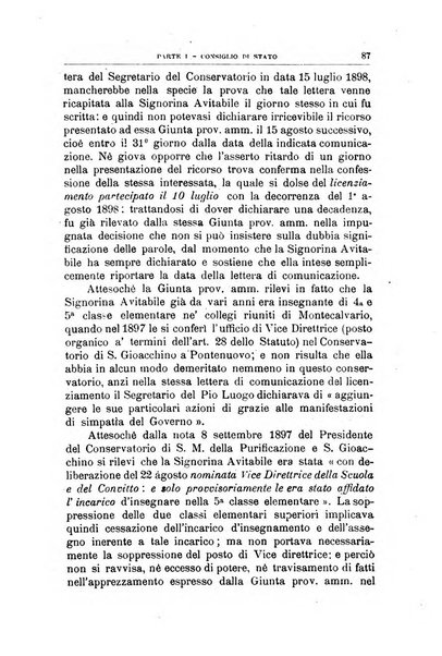 La giustizia amministrativa raccolta di decisioni e pareri del Consiglio di Stato, decisioni della Corte dei conti, sentenze della Cassazione di Roma, e decisioni delle Giunte provinciali amministrative