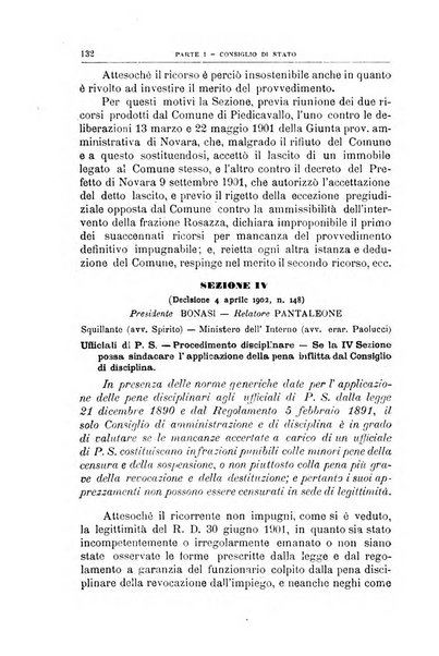 La giustizia amministrativa raccolta di decisioni e pareri del Consiglio di Stato, decisioni della Corte dei conti, sentenze della Cassazione di Roma, e decisioni delle Giunte provinciali amministrative