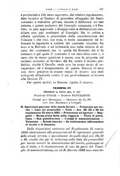 La giustizia amministrativa raccolta di decisioni e pareri del Consiglio di Stato, decisioni della Corte dei conti, sentenze della Cassazione di Roma, e decisioni delle Giunte provinciali amministrative