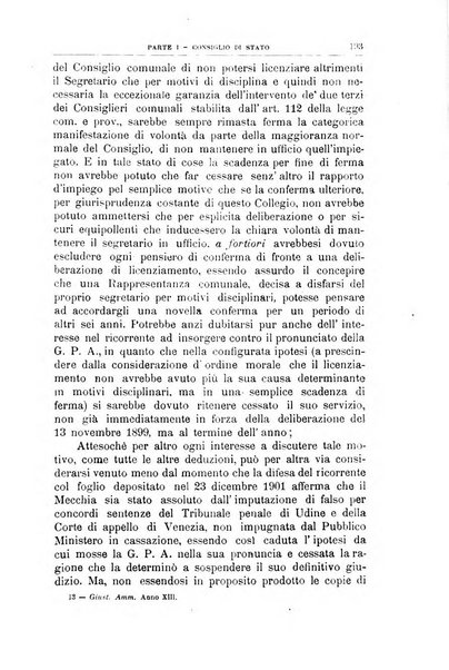 La giustizia amministrativa raccolta di decisioni e pareri del Consiglio di Stato, decisioni della Corte dei conti, sentenze della Cassazione di Roma, e decisioni delle Giunte provinciali amministrative