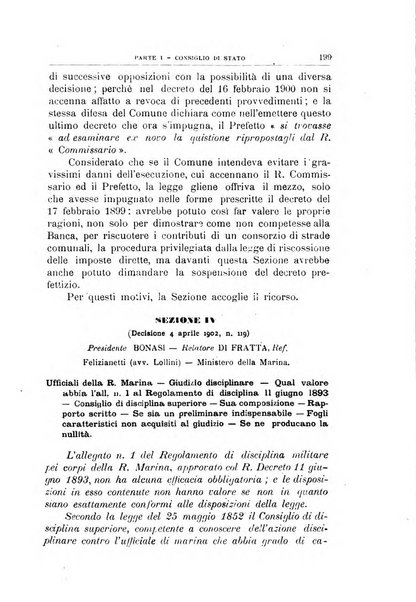 La giustizia amministrativa raccolta di decisioni e pareri del Consiglio di Stato, decisioni della Corte dei conti, sentenze della Cassazione di Roma, e decisioni delle Giunte provinciali amministrative