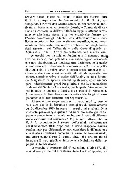 La giustizia amministrativa raccolta di decisioni e pareri del Consiglio di Stato, decisioni della Corte dei conti, sentenze della Cassazione di Roma, e decisioni delle Giunte provinciali amministrative